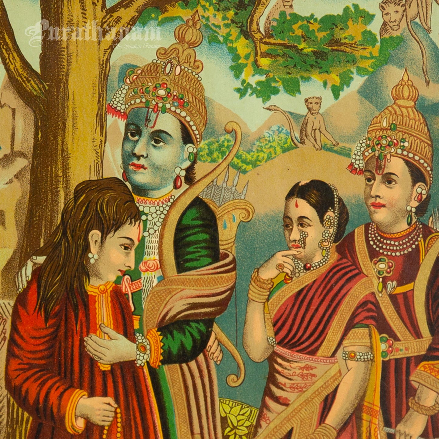 Ram Bharat Milap - Oleograph Print
