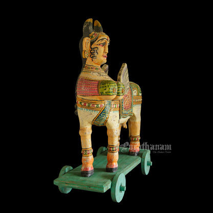 Kamadhenu - Wooden sculpture