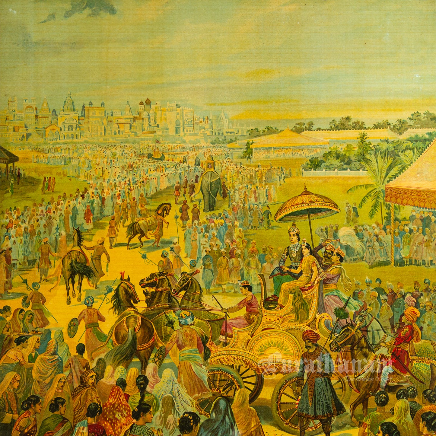 Shri Ram Viwaha by M. V. Dhurandhar - Oleograph Print