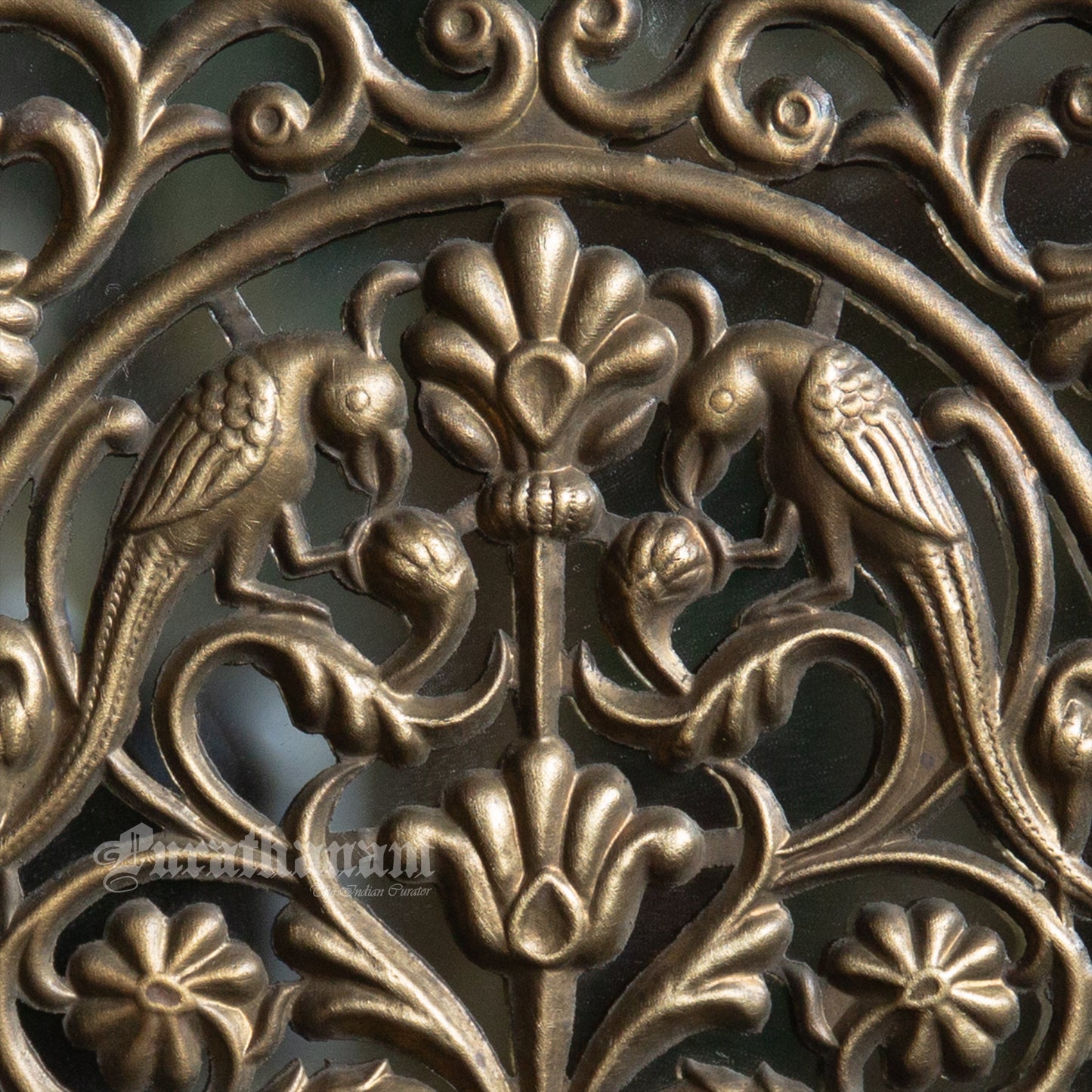 Decorative Parrot Brass Plate - Mirror