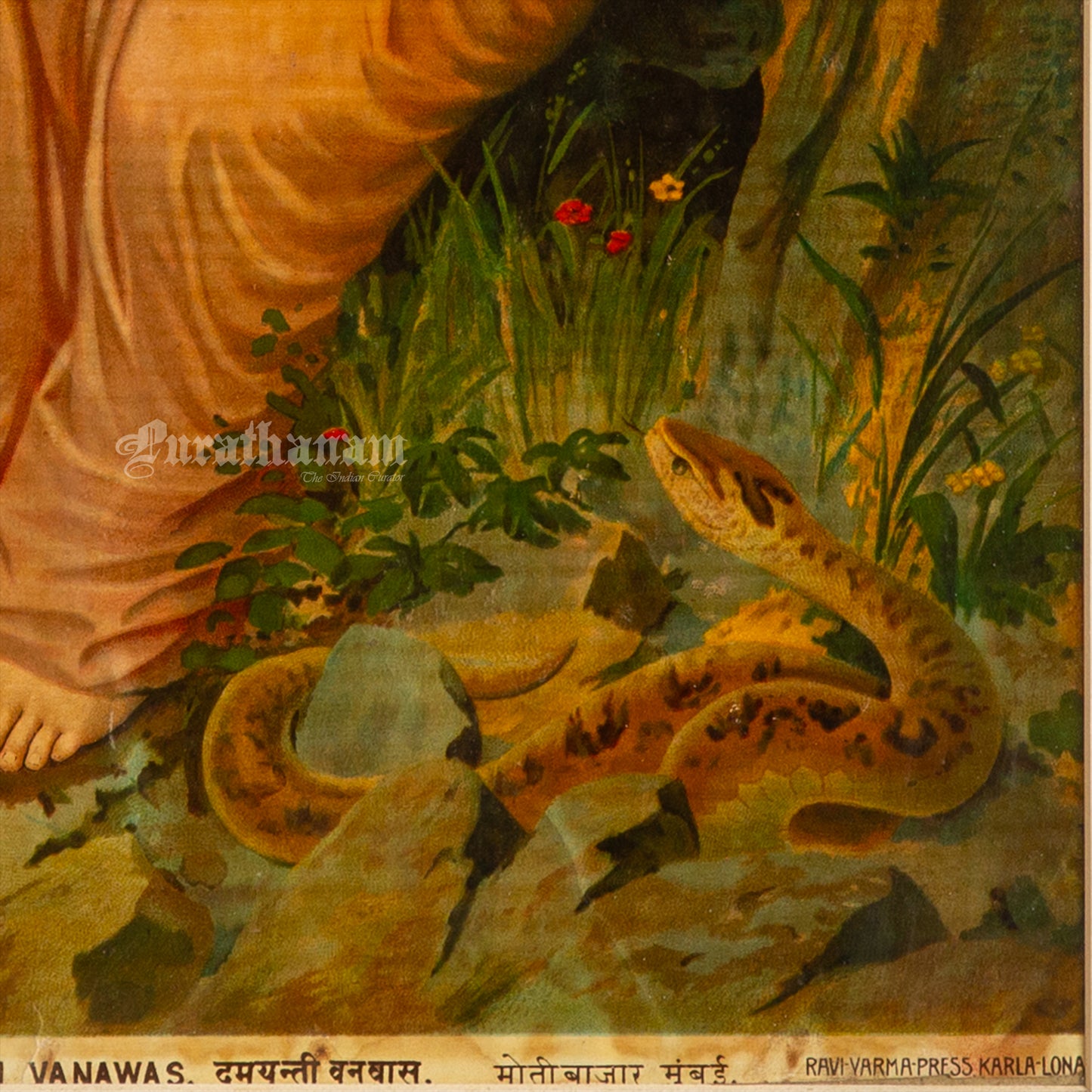Damayanti by Ravi Varma - Oleograph Print