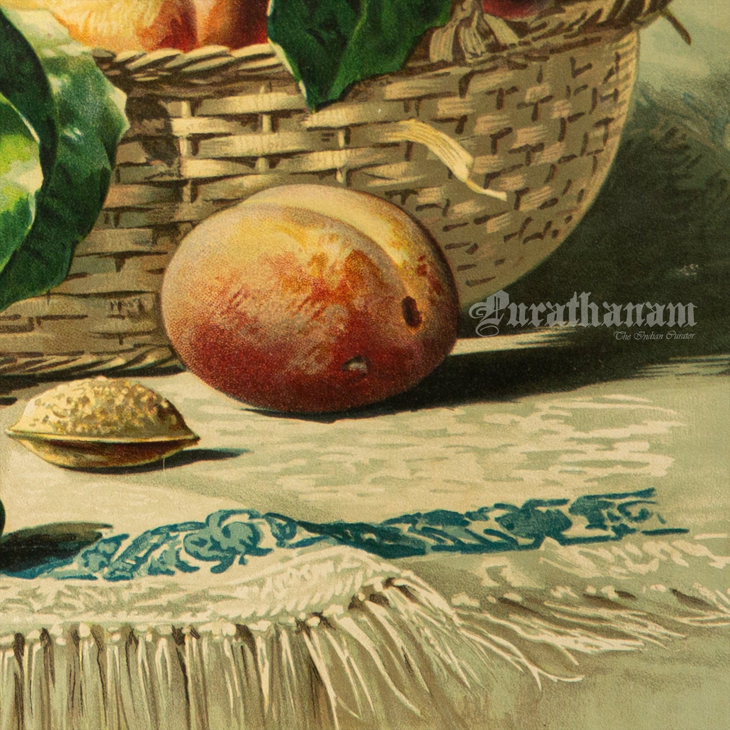 Bowl of Peaches by Francesca Alexander - Chromolithograph Print