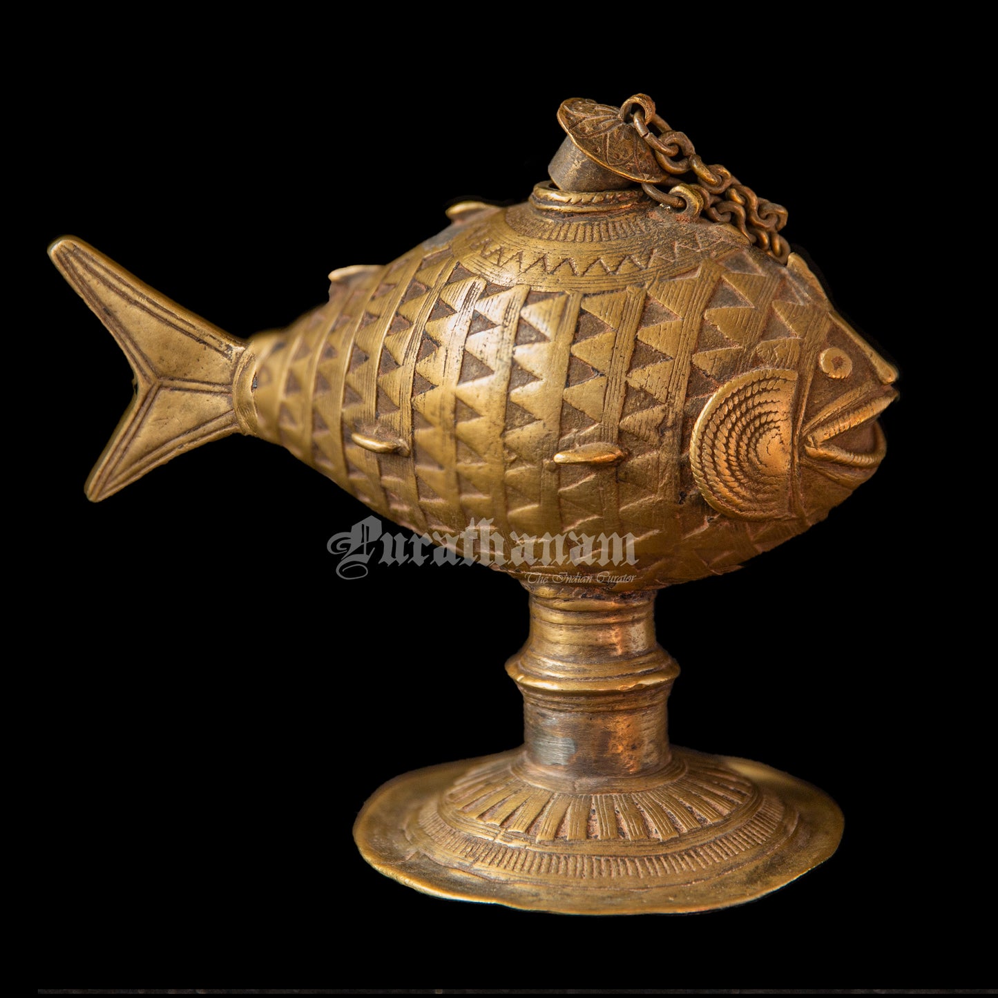 Fish Ink well - Brass (Ink Pot)