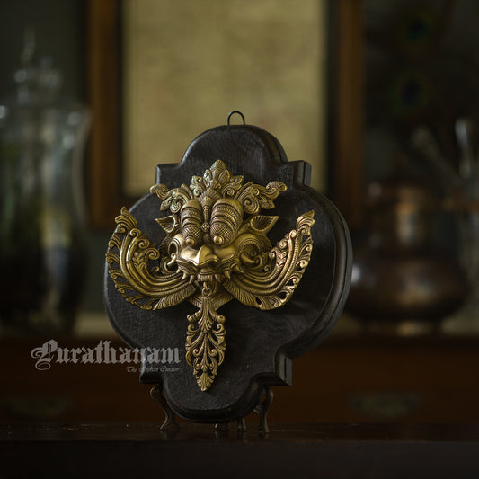 Keertimukha  plaque - Brass