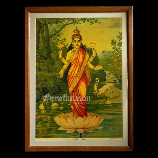 Lakshmi - Oleograph Print (Ravi Varma)