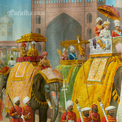 Delhi Durbar 1903 - Chromolithograph Print, London