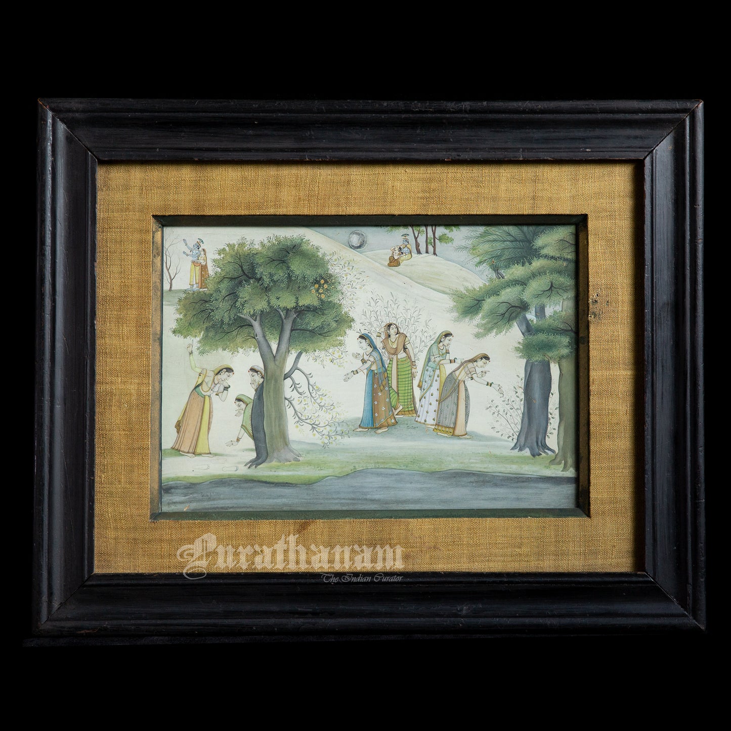 The footsteps of Krishna – Miniature Painting (Watercolor Medium)