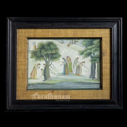 The footsteps of Krishna – Miniature Painting (Watercolor Medium)