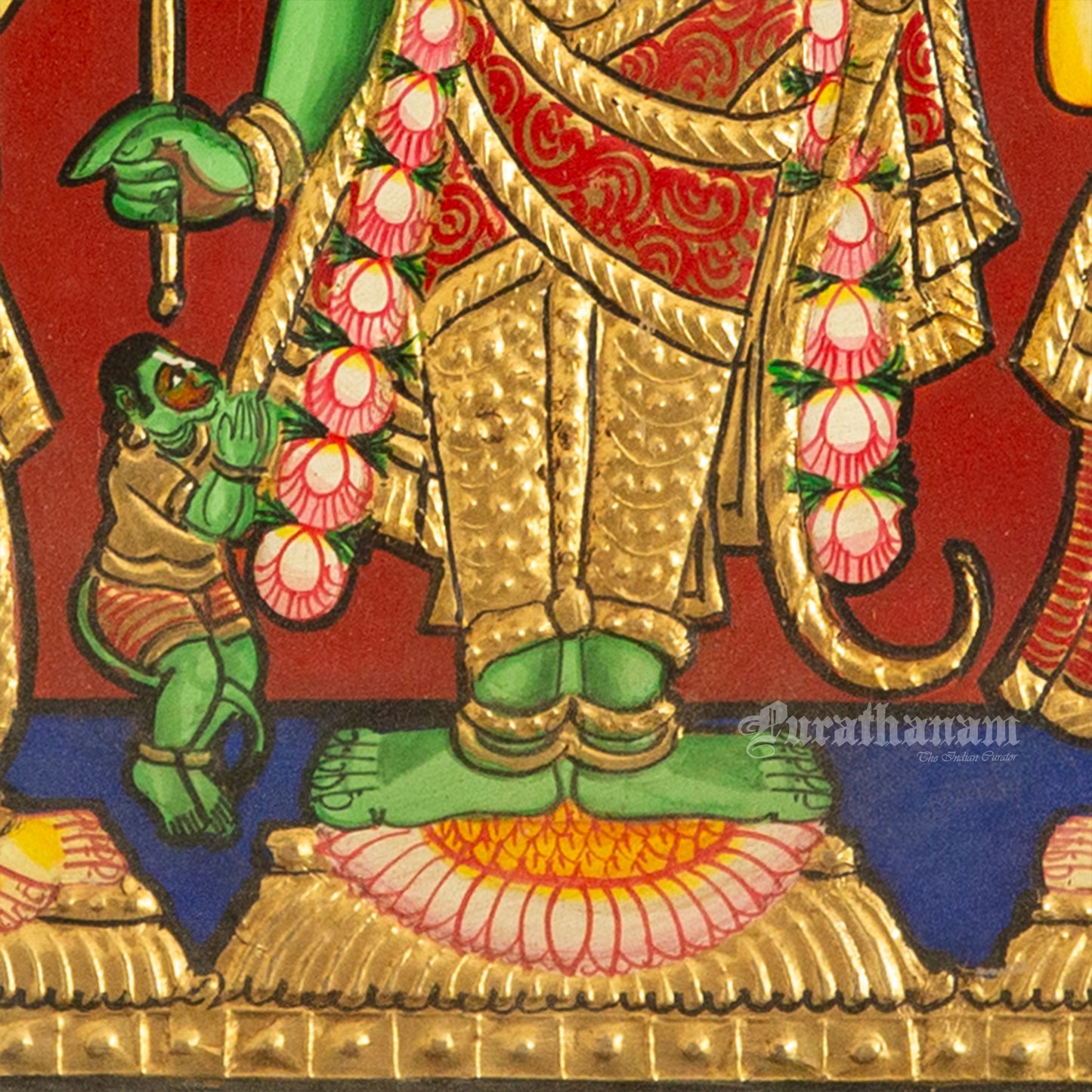 Ram, Lakshmana and Sita - Tanjore Painting