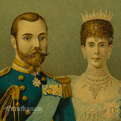 The Prince and The Princess of Wales to India by M.V. Dhurandhar (Oleograph Print)