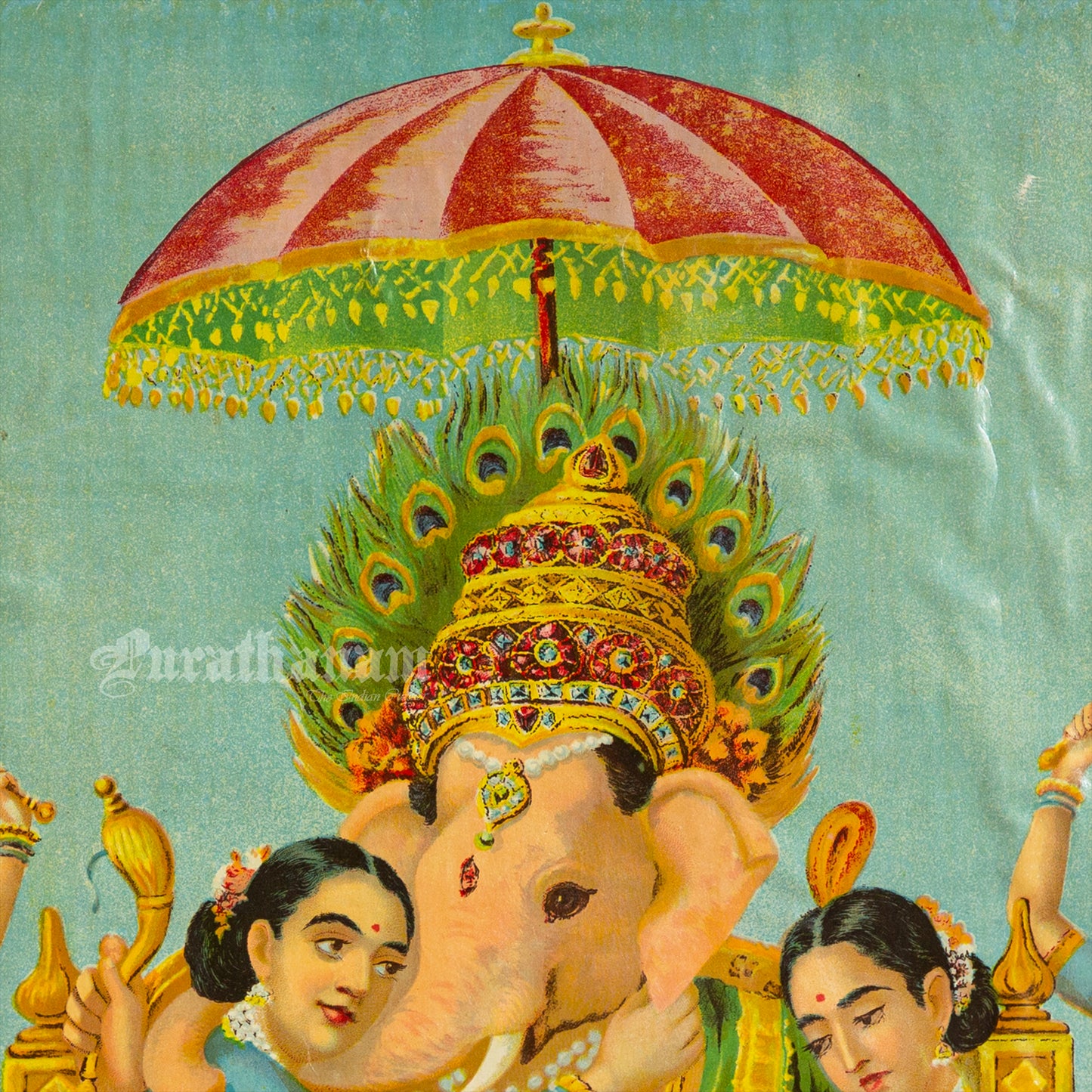 Ganapati - by Ravi Varma (Oleograph Print)