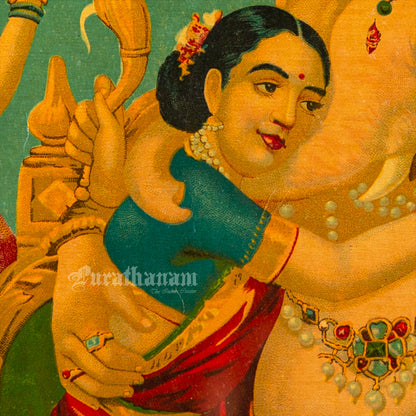 Ganapati  by Ravi Varma - Oleograph Print