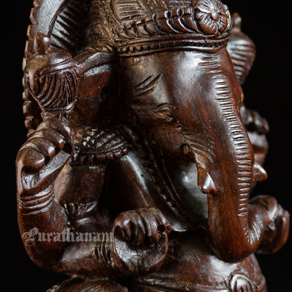 Ganapati - Rose Wood sculpture
