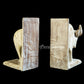 White Bull L Shaped Bookends