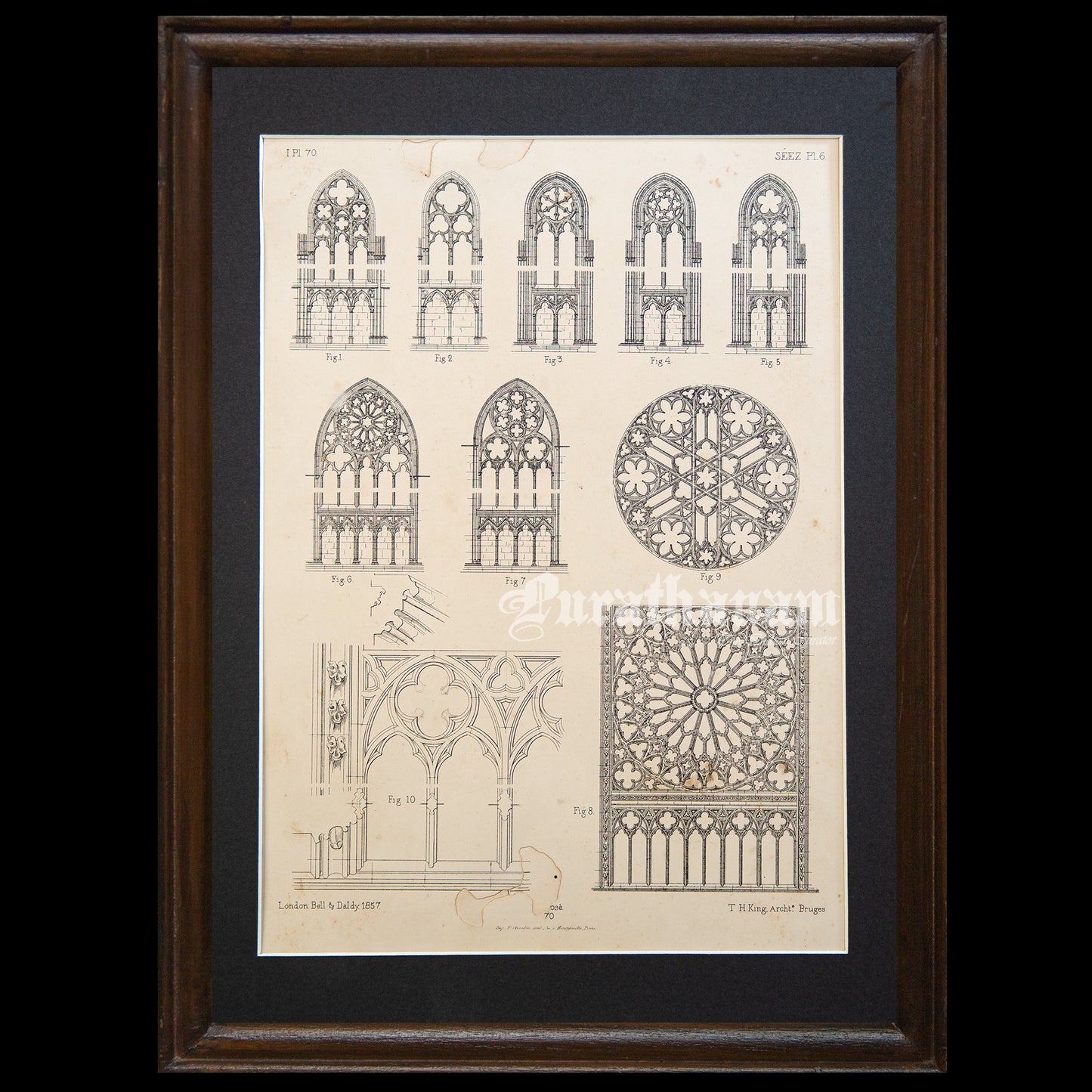 Medieval Architecture & Art-SEEZ - Plate 6  -Steel Engraving