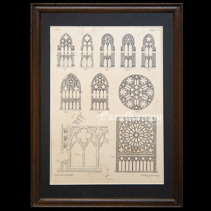 Medieval Architecture & Art-SEEZ - Plate 6  -Steel Engraving