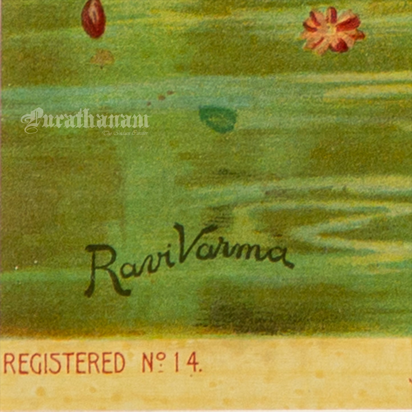 Lakshmi - Oleograph Print (Ravi Varma)