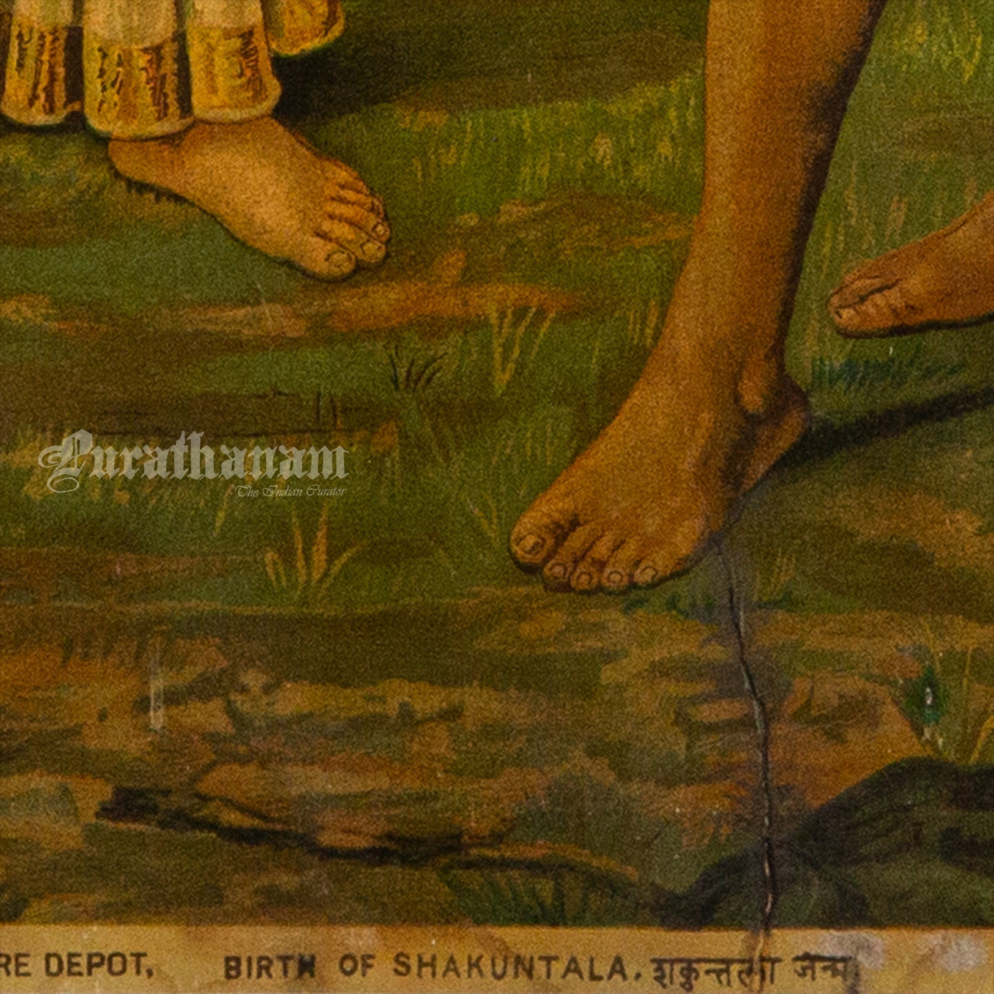 Shakuntala Janam  by Ravi Varma   (Oleograph Print)