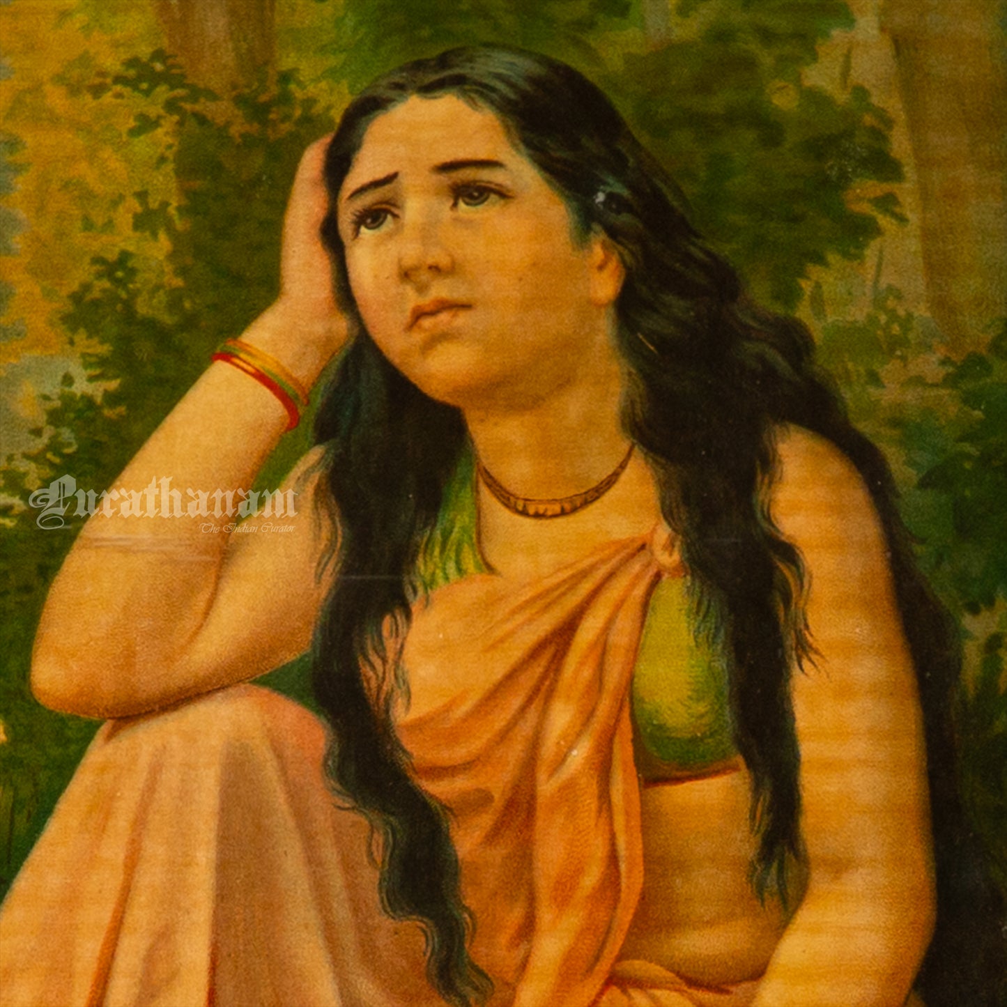 Damayanti by Ravi Varma - Oleograph Print