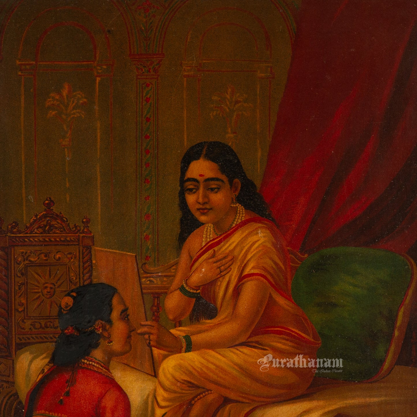 Chitralekha by Ravi Varma - Oleograph Print