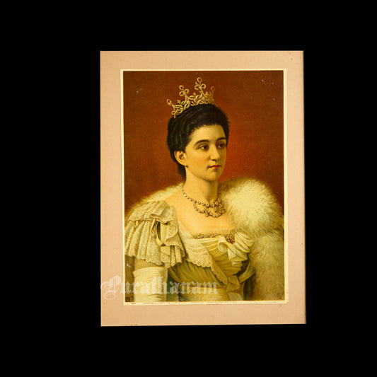 Elena queen of Italy - Oleograph Print (German Print)
