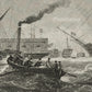 Entrance to Portsmouth Harbour  -Steel Engraving