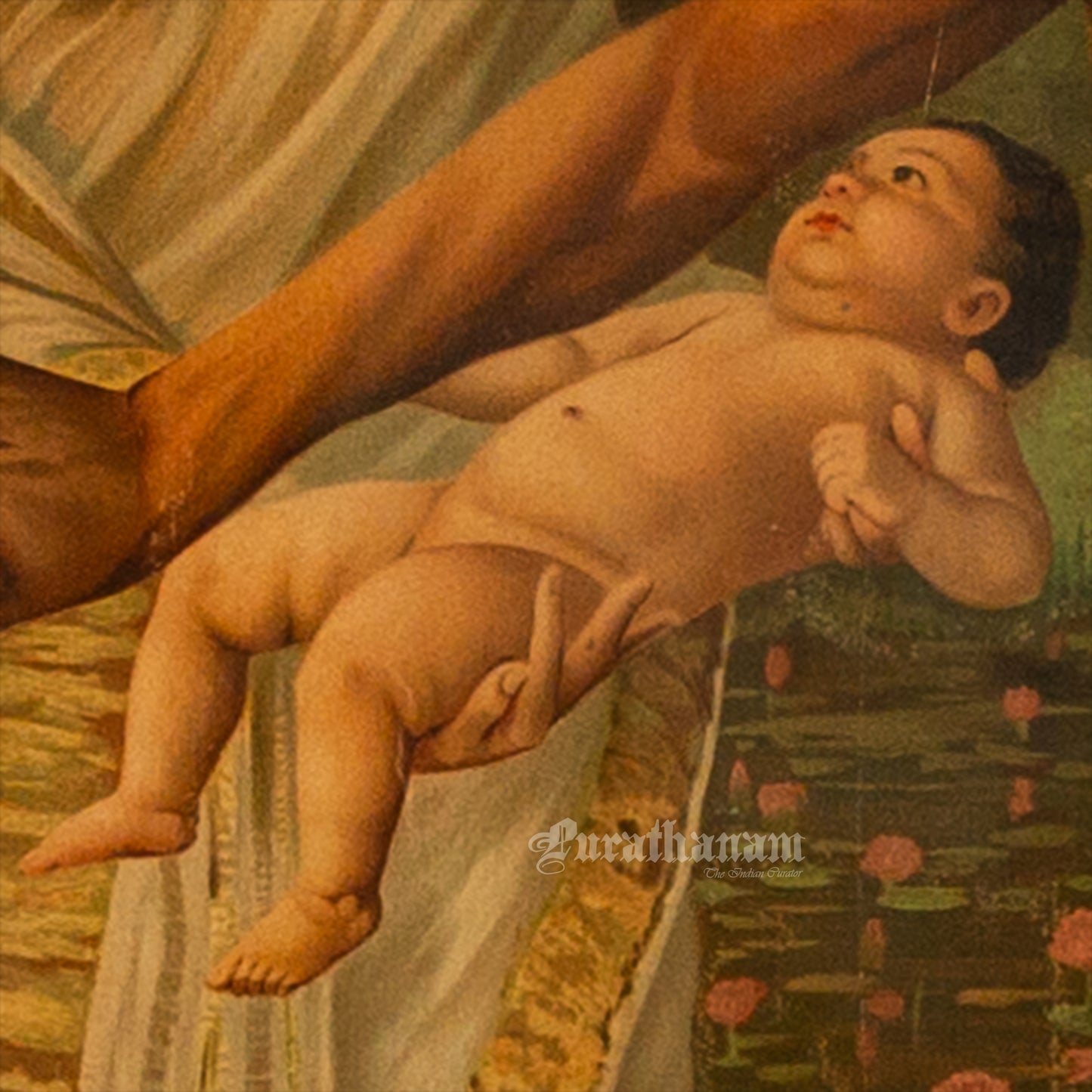 The birth of Shakuntala by Ravi Varma - Lithograph Print -  Ravi Varma FAL Press