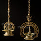 Gajalakshmi Hanging lamp set - Brass