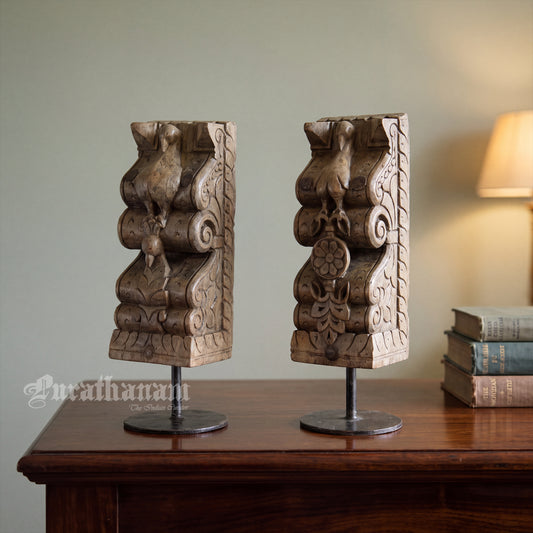 Peacock Bracket Corbels - Pair