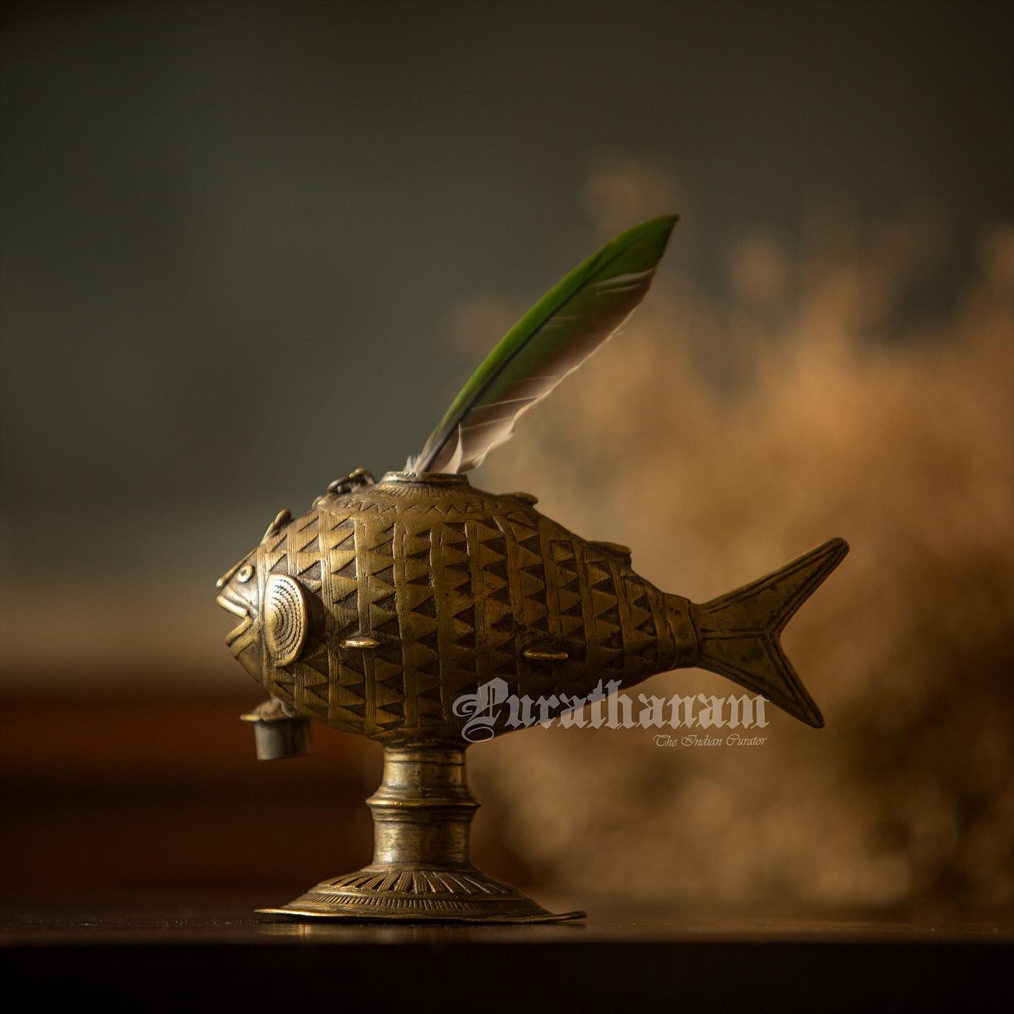 Fish Ink well - Brass (Ink Pot)