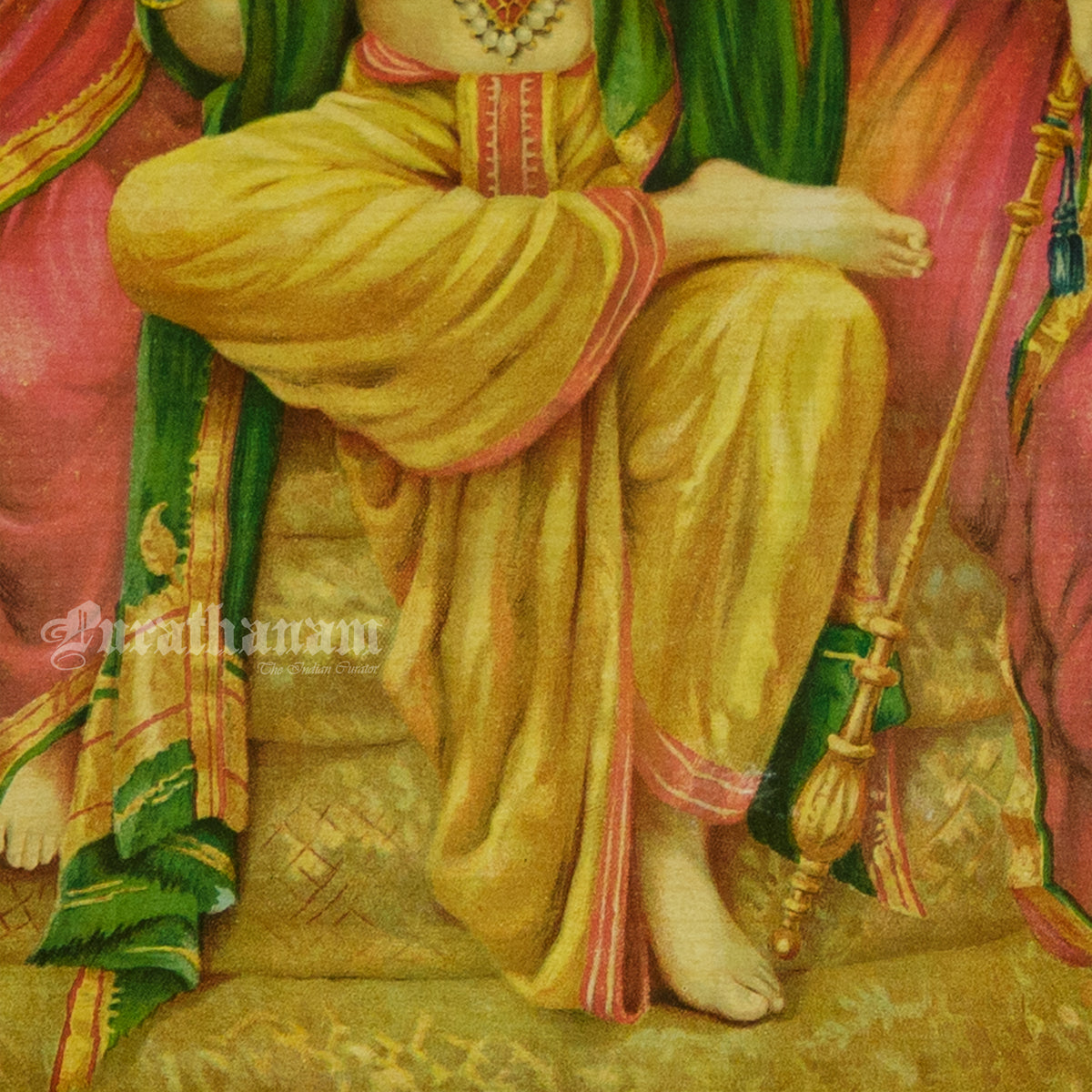 Shesh Narayan by Ravi Varma - Oleograph Print