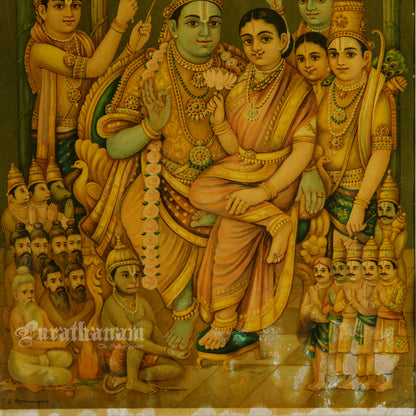Ram Pattabhishekam  by C. G. Ramanujam - Oleograph Print