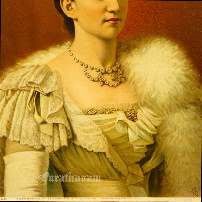 Elena queen of Italy - Oleograph Print (German Print)