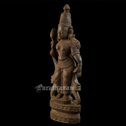 Lakshmi  - Red Sanders wood sculpture