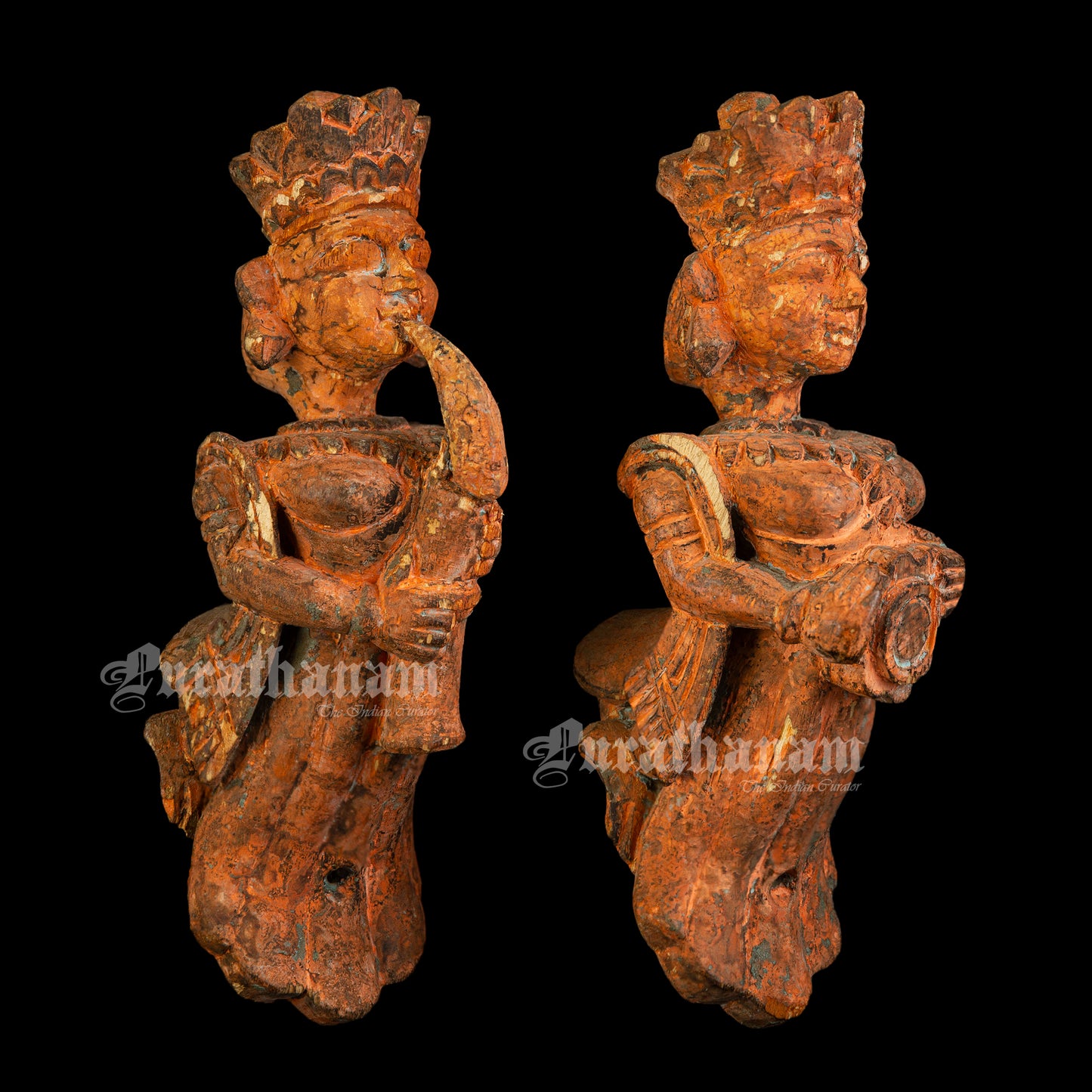 Celestial Musician Wooden brackets - Pair