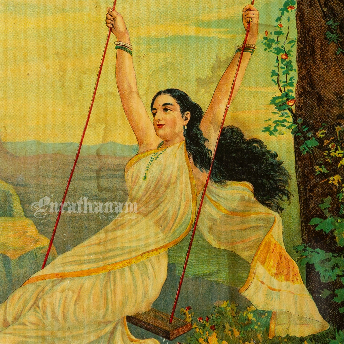 Mohini by Ravi Varma - Oleograph  Print