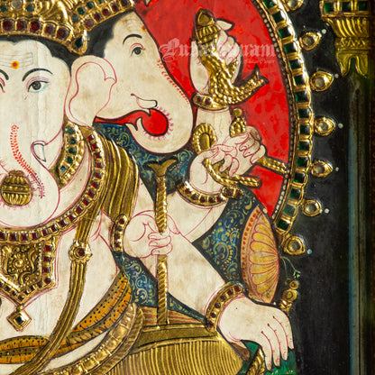 Panchamukha Vinayaga - Tanjore Painting