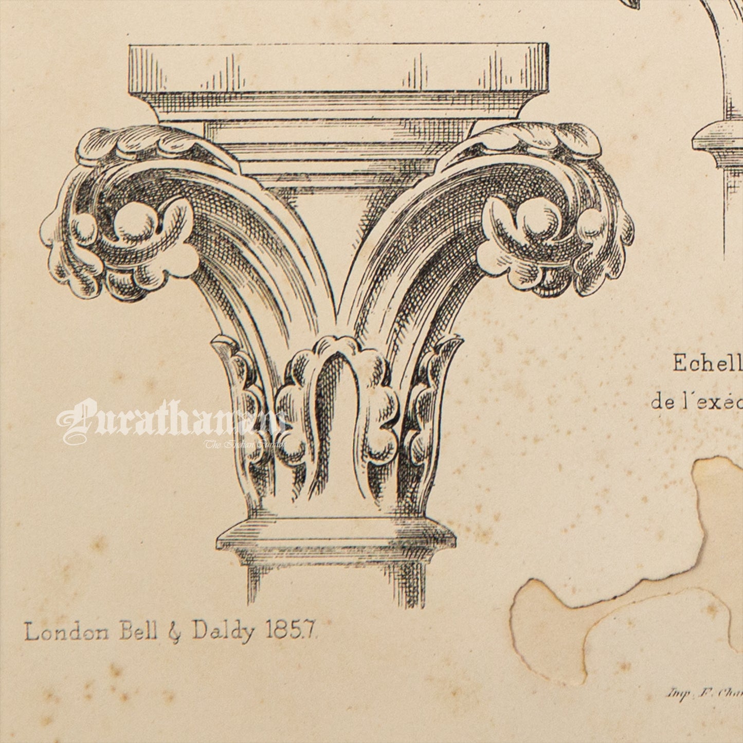 Medieval Architecture & Art-Dijon - Plate 6 (PG-62) -Steel Engraving