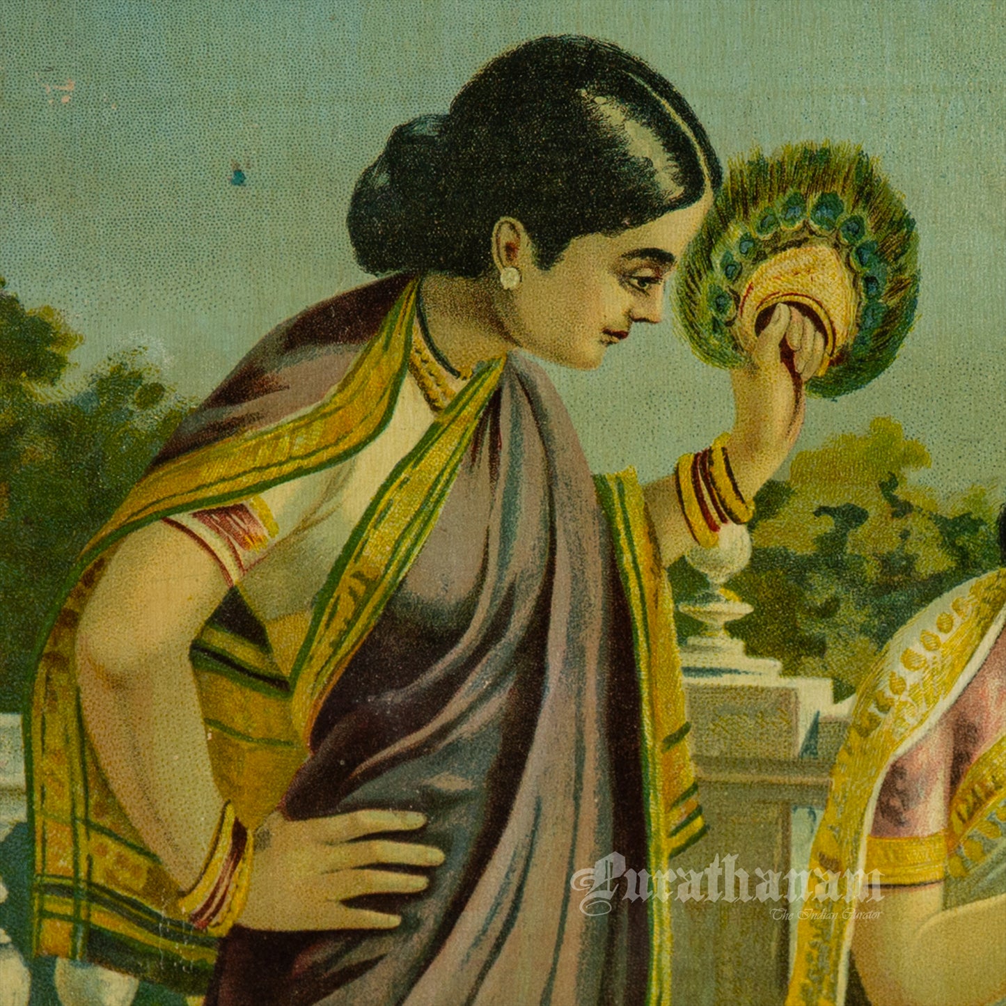 Damayanti by Ravi Varma - Oleograph Print