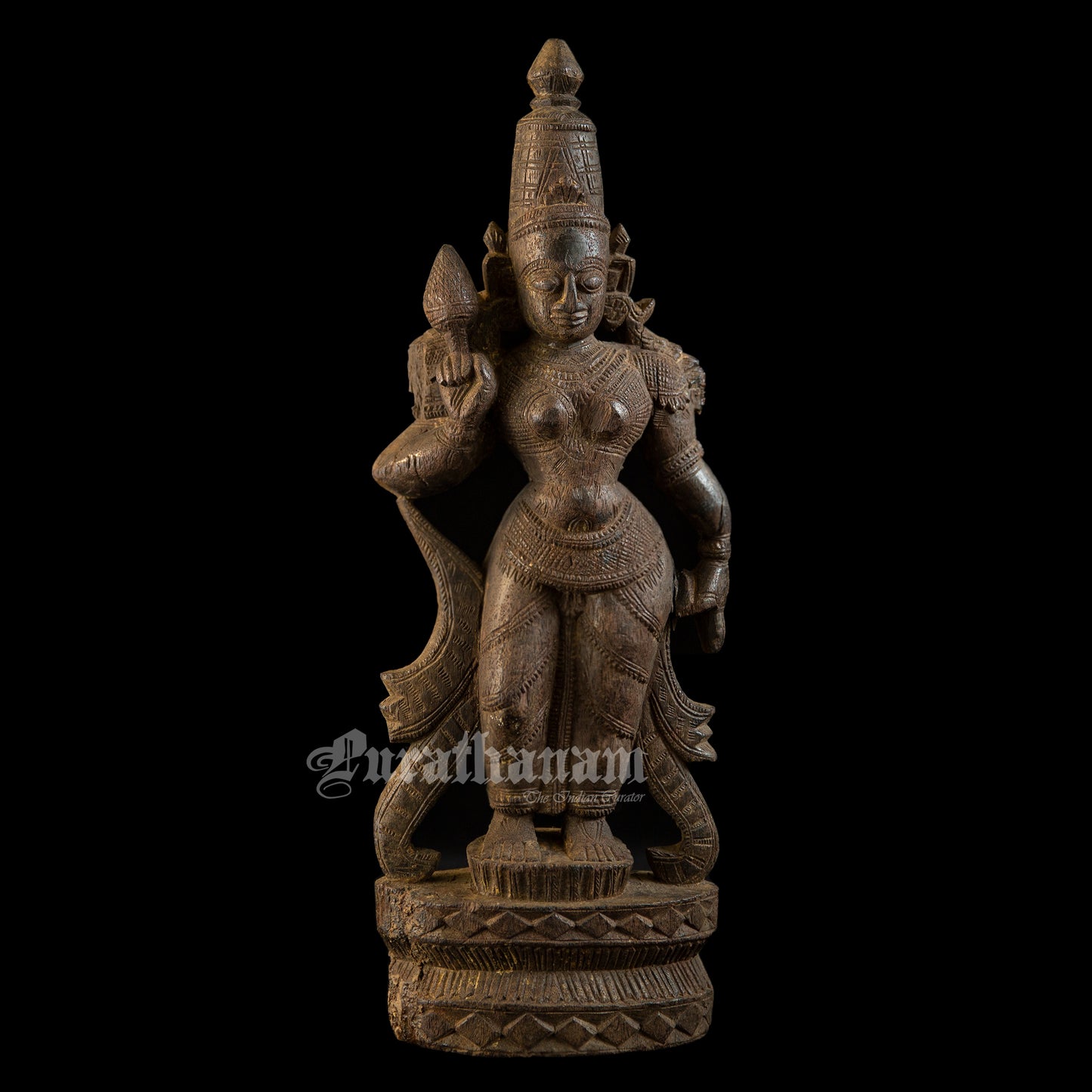 Lakshmi  - Red Sanders wood sculpture