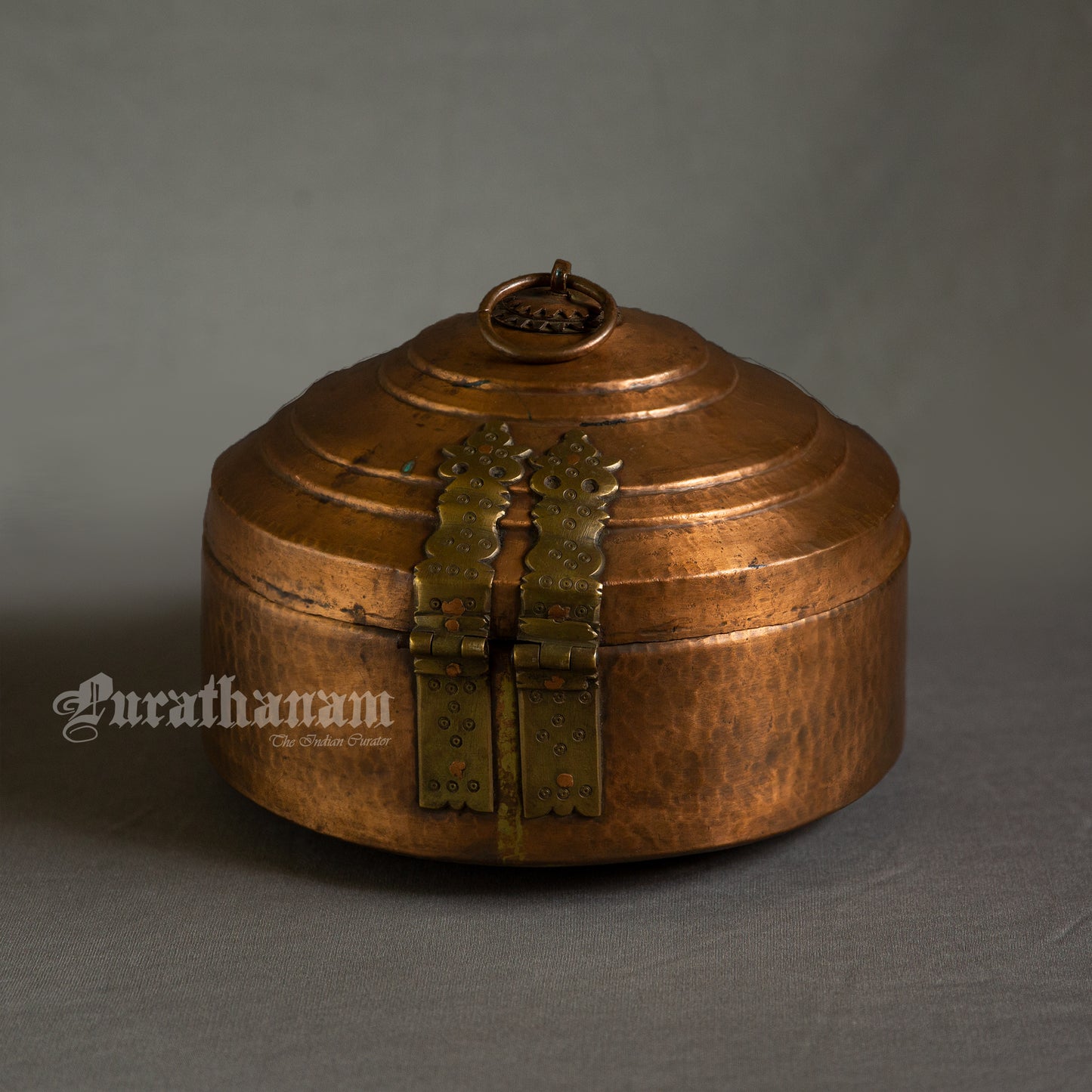 Round Copper Container