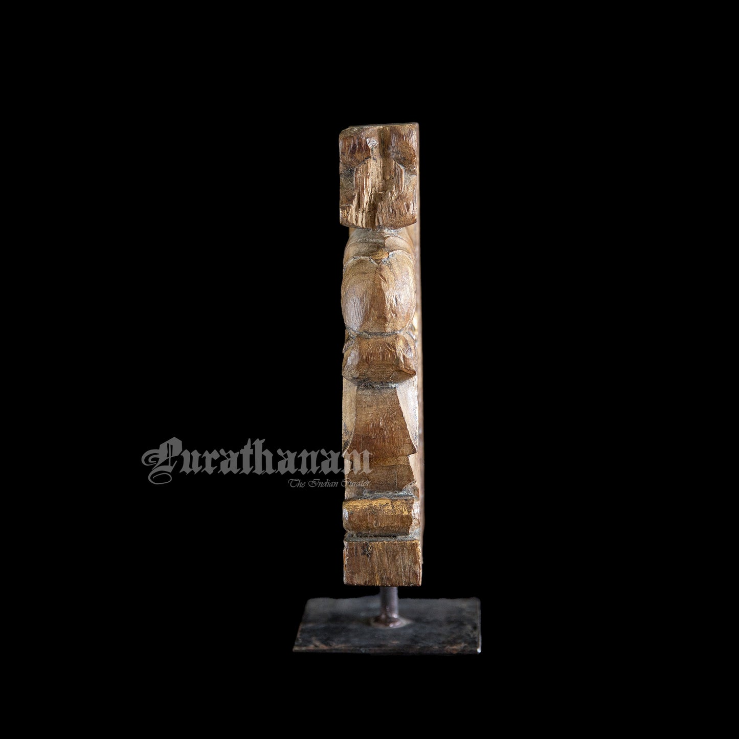 Annapakshi and Makara Antique Teak Wood Temple Corbel