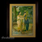 Arjun Subhadra by Ravi Varma - Oleograph Print Embellished