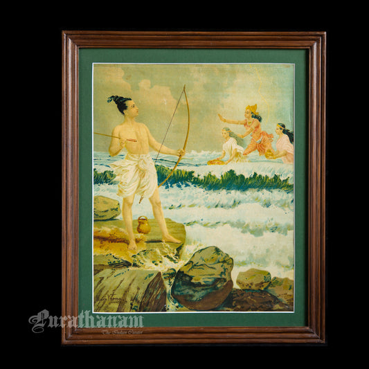 Ram Sagar Dharpaharan by Ravi Varma - Oleograph Print