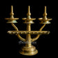 Three Branched oil Lamp/ Kavara Vilakku - Brass