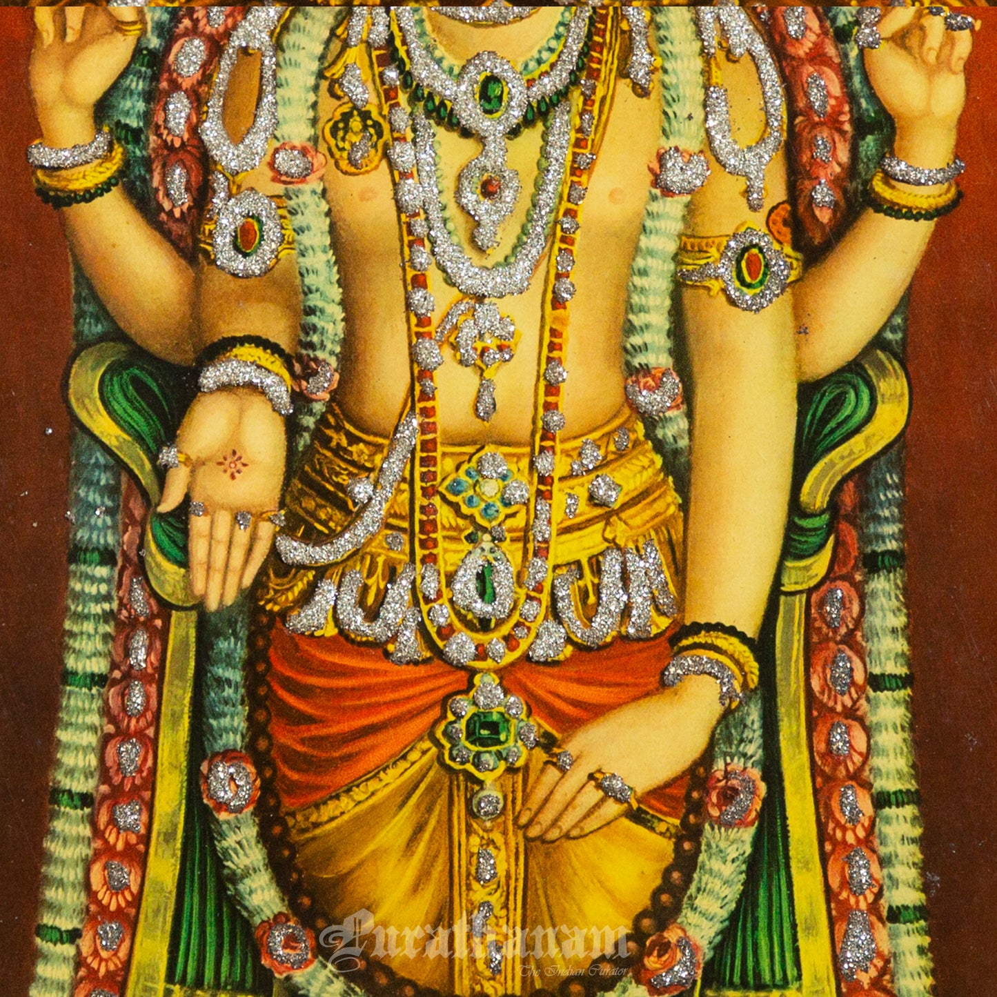 Thirupathi Venkateswarar  by K.S. Siddalingaswamy- Oleograph Print (Embellished)