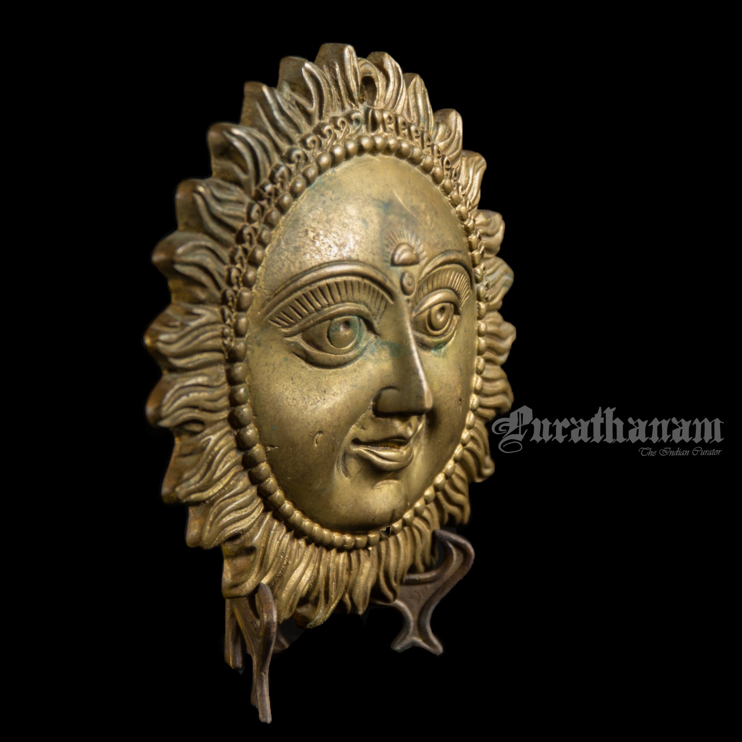 Sun God - Brass sculpture (Wall Hanging)