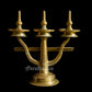 Three Branched oil Lamp/ Kavara Vilakku - Brass