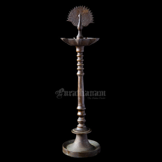 Peacock Kuthuvilakku - Brass (Indian Oil Lamps)
