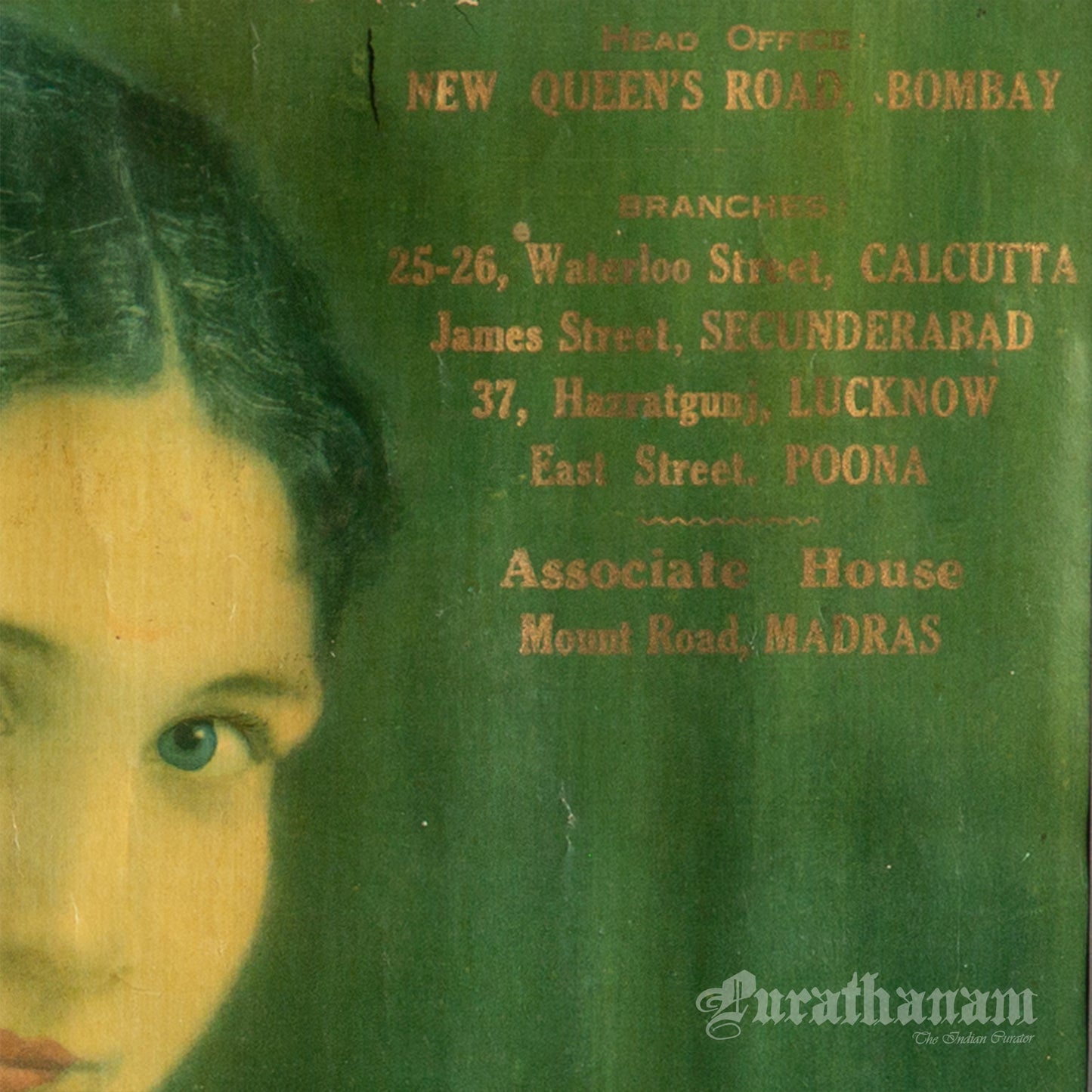 A Colonial Women with an open book (Oleograph Print)